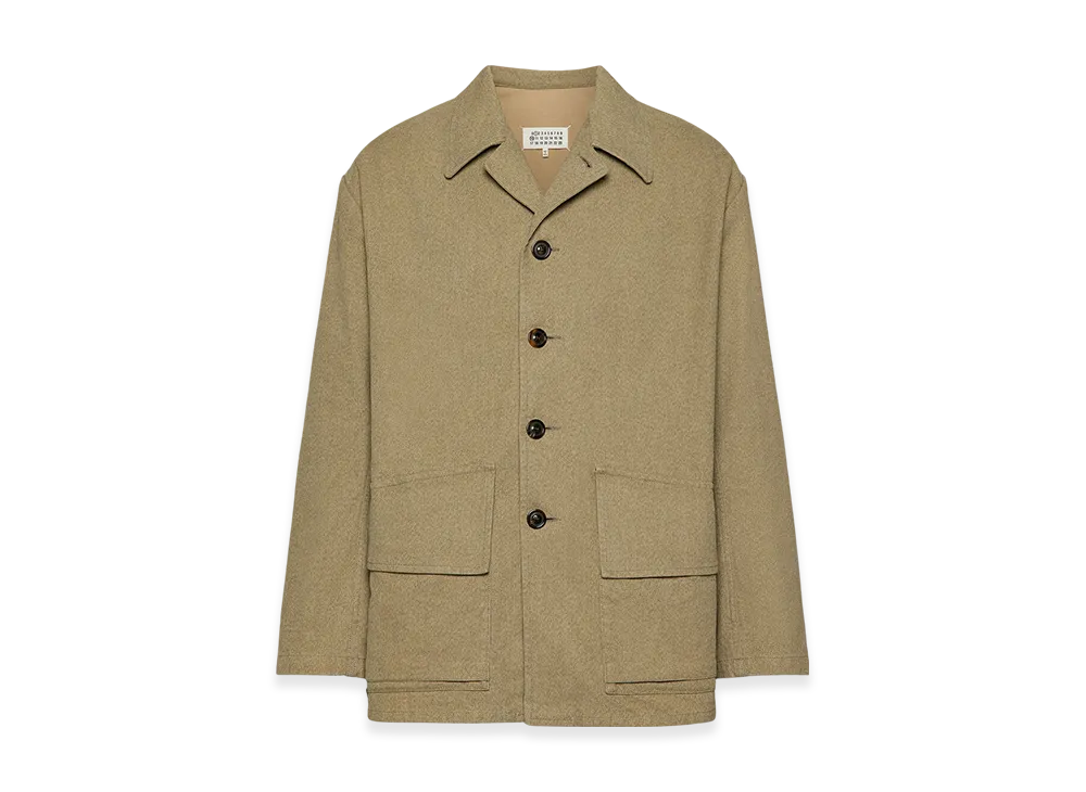 Maison Margiela Men's Cotton Caban Jacket "Sand"