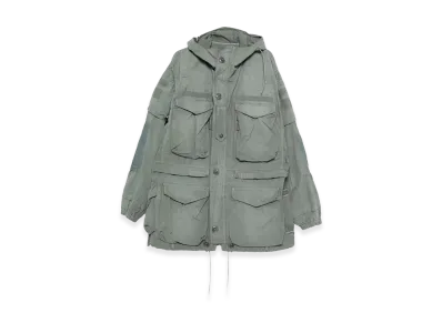 Maison Margiela Cotton Blend Parka "Green/Gray"