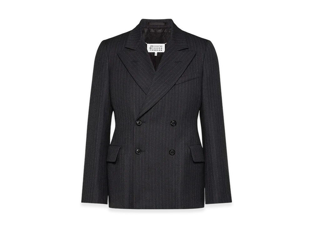 Maison Margiela Men's Barathea Wool Suit Jacket "Blue"