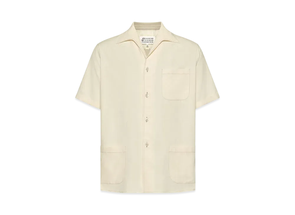 Maison Margiela Men's Short-Sleeve Shirt "Pink Beige"