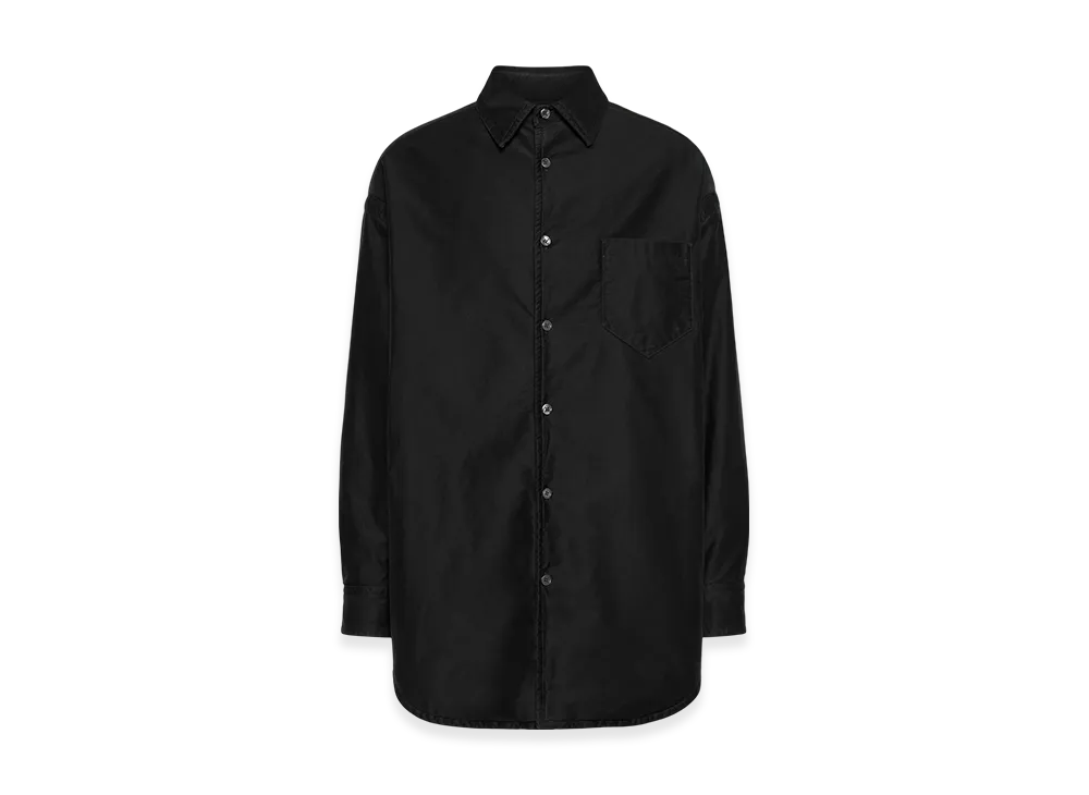 Maison Margiela Men's Padded Satin Cotton Shirt "Black"
