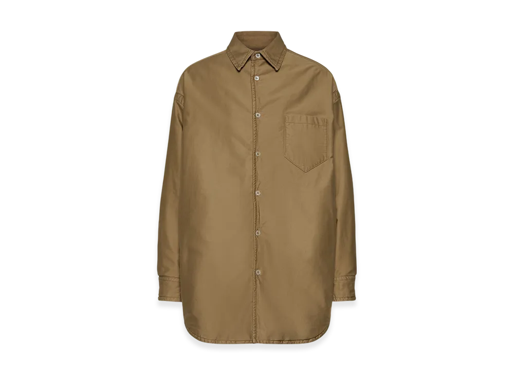 Maison Margiela Men's Padded Satin Cotton Shirt "Camel"