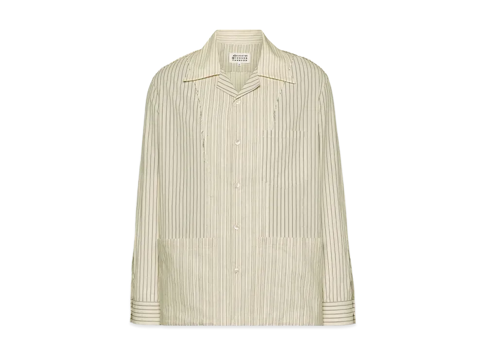 Maison Margiela Men's Stripe Shirt "Ecru"
