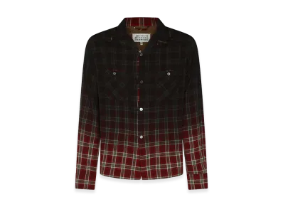 Maison Margiela Check Shirt With Gradient Effect "Gray"