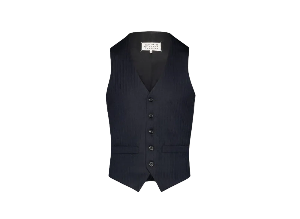 Maison Margiela Herringbone Waistcoat "Navy"