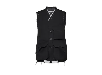 Maison Margiela Men's Sleeveless Wool Jacket "Melange Gray"