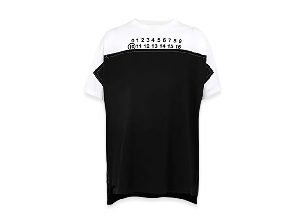 Maison Margiela Oversized Spliced Logo T-Shirt "Black/White"