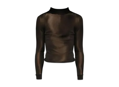 Maison Margiela High Neck Long Sleeve Tops "Black"