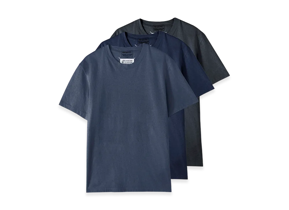 Maison Margiela Crew Neck T-Shirt 3-Piece Set "Blue/Navy/Navy Blue"