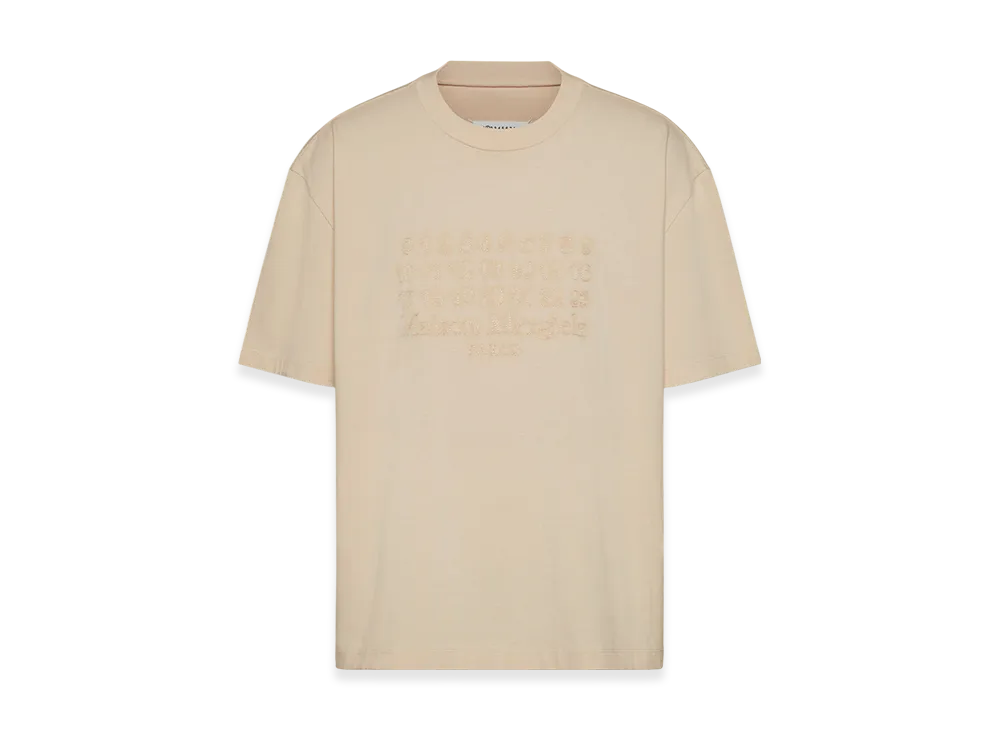 Maison Margiela Men's Embroidered Logo T-Shirt "Pink Beige"