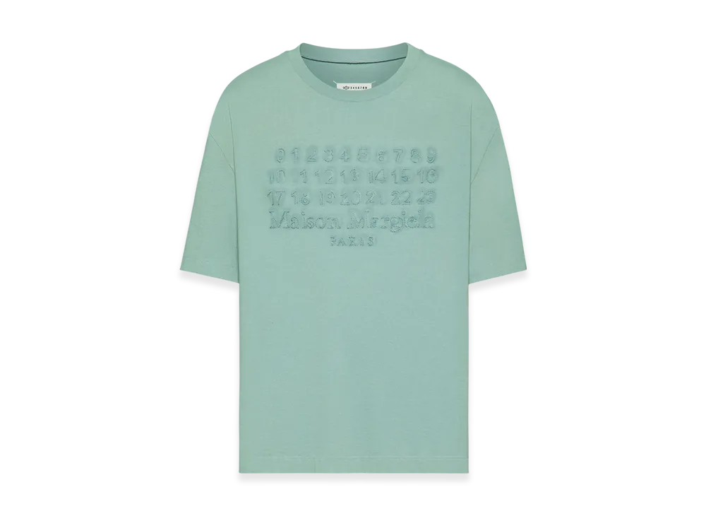 Maison Margiela Men's Embroidered Logo T-Shirt "Blue"
