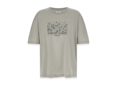 Maison Margiela Embroidered Cotton T-Shirt "Gray"