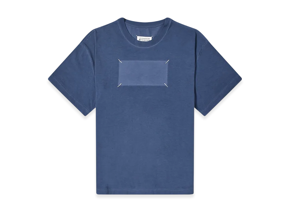 メゾンマルジェラ 10 クルーネック タグデザイン Tシャツ "ネイビー"