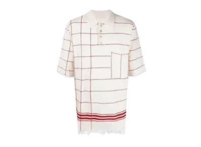 Maison Margiela Striped Polo Shirt "White/Red"
