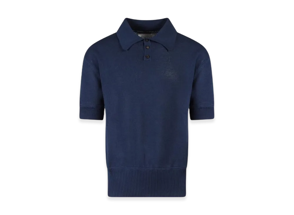 Maison Margiela Knit Polo Shirt "Cobalt Blue"