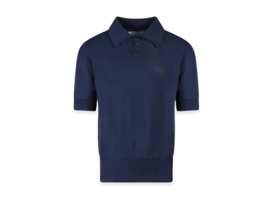 Maison Margiela Knit Polo Shirt "Cobalt Blue"