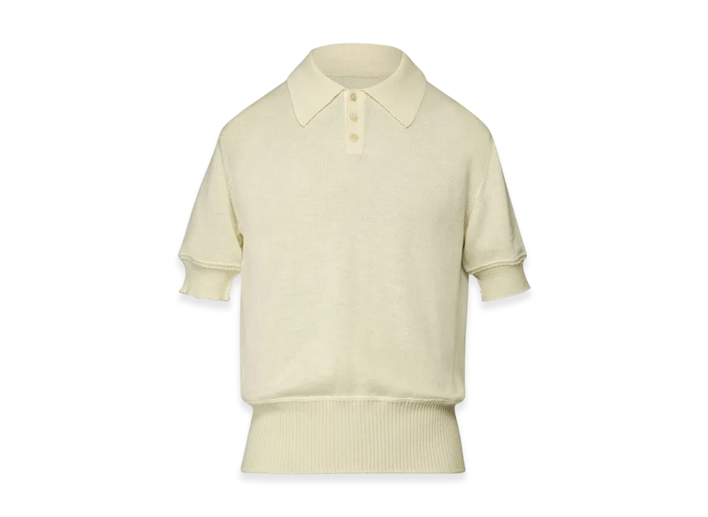 Maison Margiela Knit Polo Shirt "Off White"