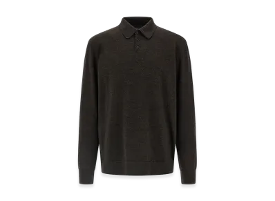 Maison Margiela Suede Patch Polo Shirt "Brown"