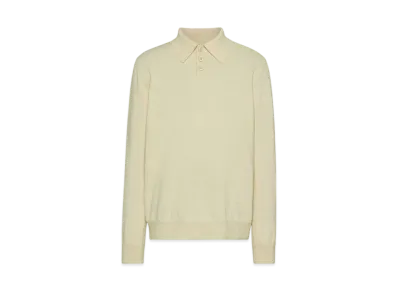 Maison Margiela Men's Elbow Patch Wool Polo "White"