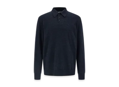 Maison Margiela Suede Patch Polo Shirt "Blue"