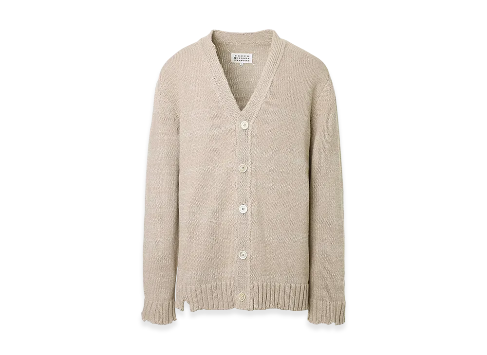 Maison Margiela Destroyed Cardigan Beige "Beige"