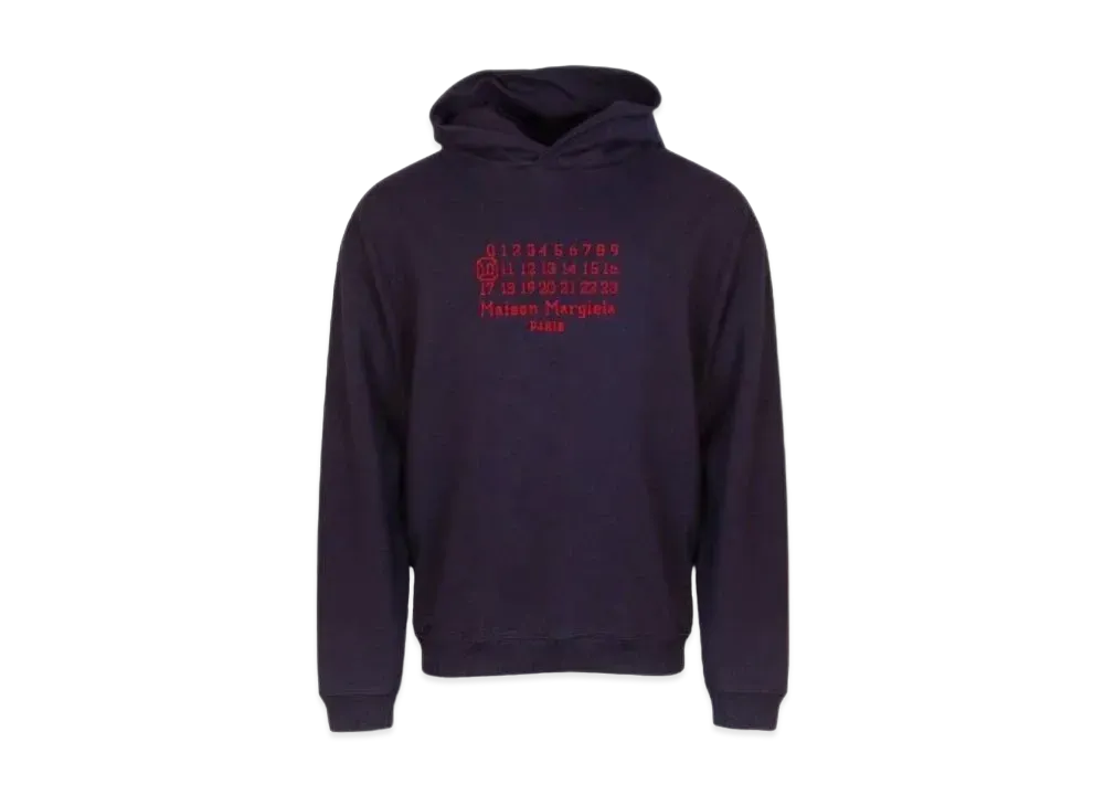 メゾンマルジェラ ナンバリングロゴ刺繍フード "ネイビー" S50GU0163S25503510