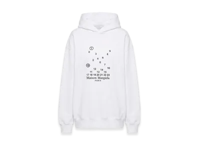 Maison Margiela Random Calendar Embroidery Sweatshirt Hoodie "White"