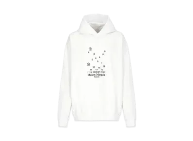 Maison Margiela Logo Hooded Sweat Shirt "White"