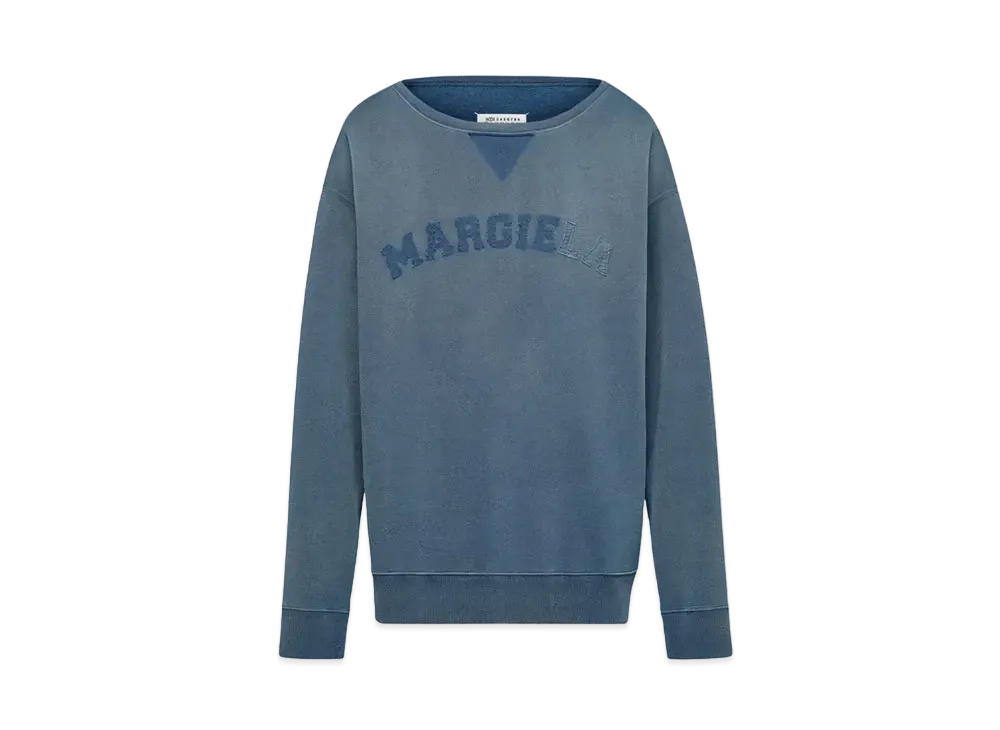 メゾンマルジェラ ロゴオーガニックコットン スウェットシャツ "ブルー" S50GU0209S25570469