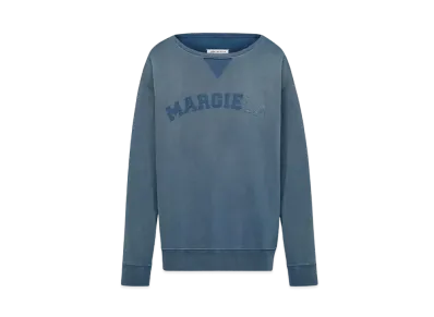 Maison Margiela Logo Organic Cotton Sweat Shirt "Blue"