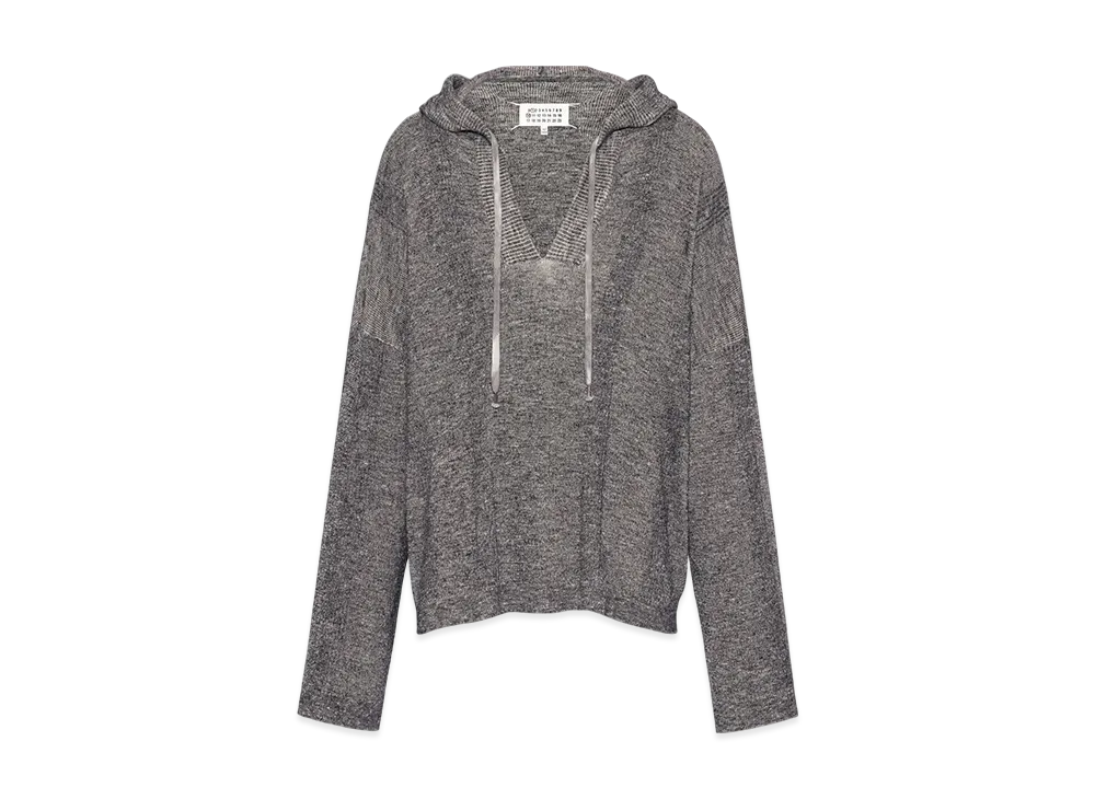 Maison Margiela Men's Summer Chine Knit Hoodie "Black"