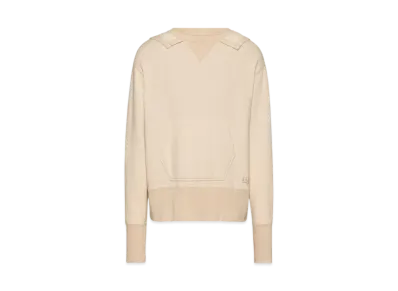 Maison Margiela Men's Stamp Logo Hoodie "Ecru"