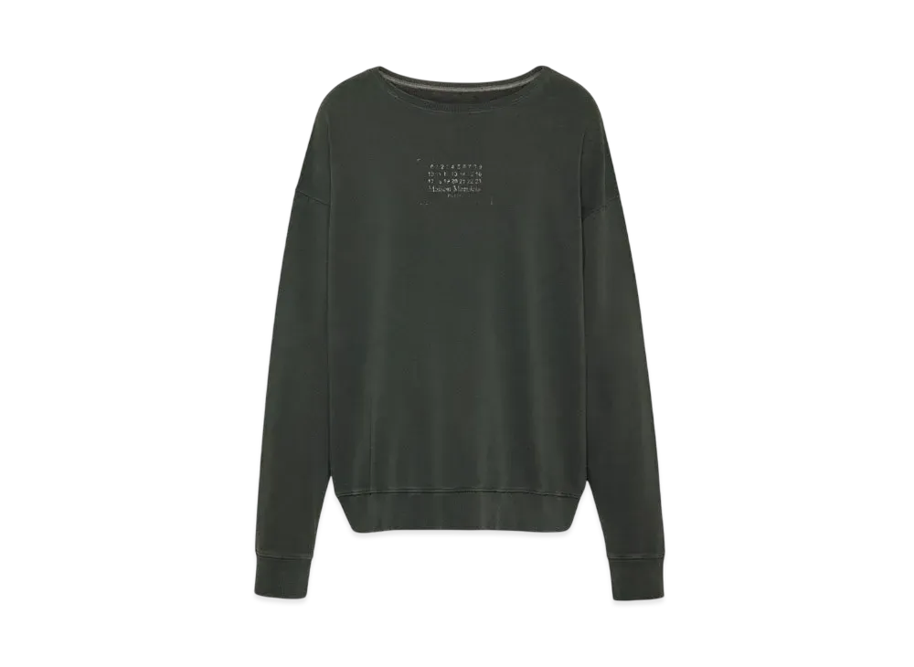 Maison Margiela Men's Stamp Logo Sweatshirt "Black"