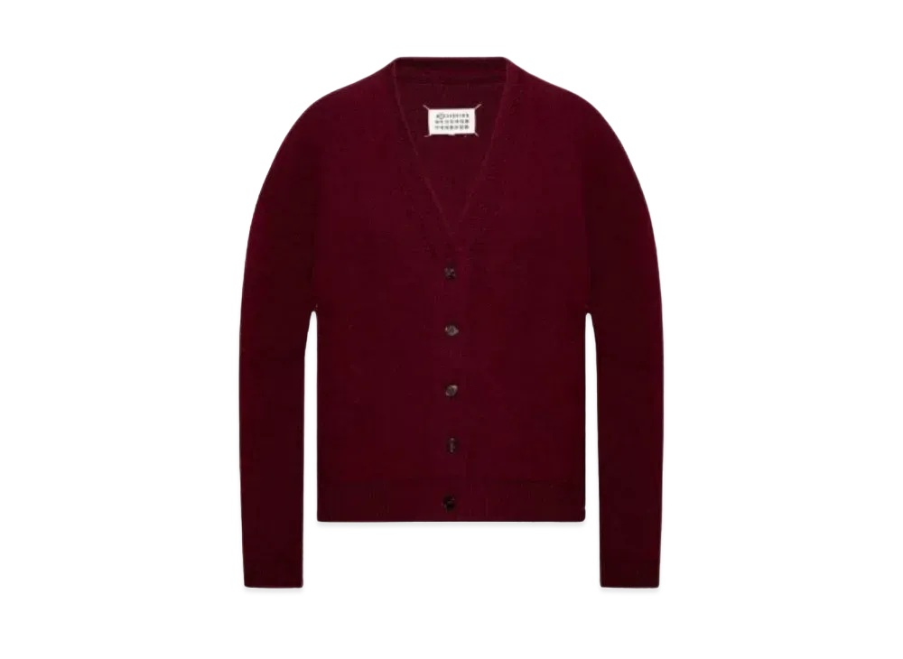 Maison Margiela V-Neck Cardigan "Bordeaux"