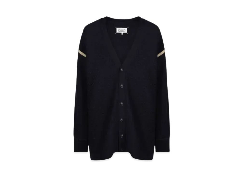 Maison Margiela Elbow Patch Cardigan "Navy"