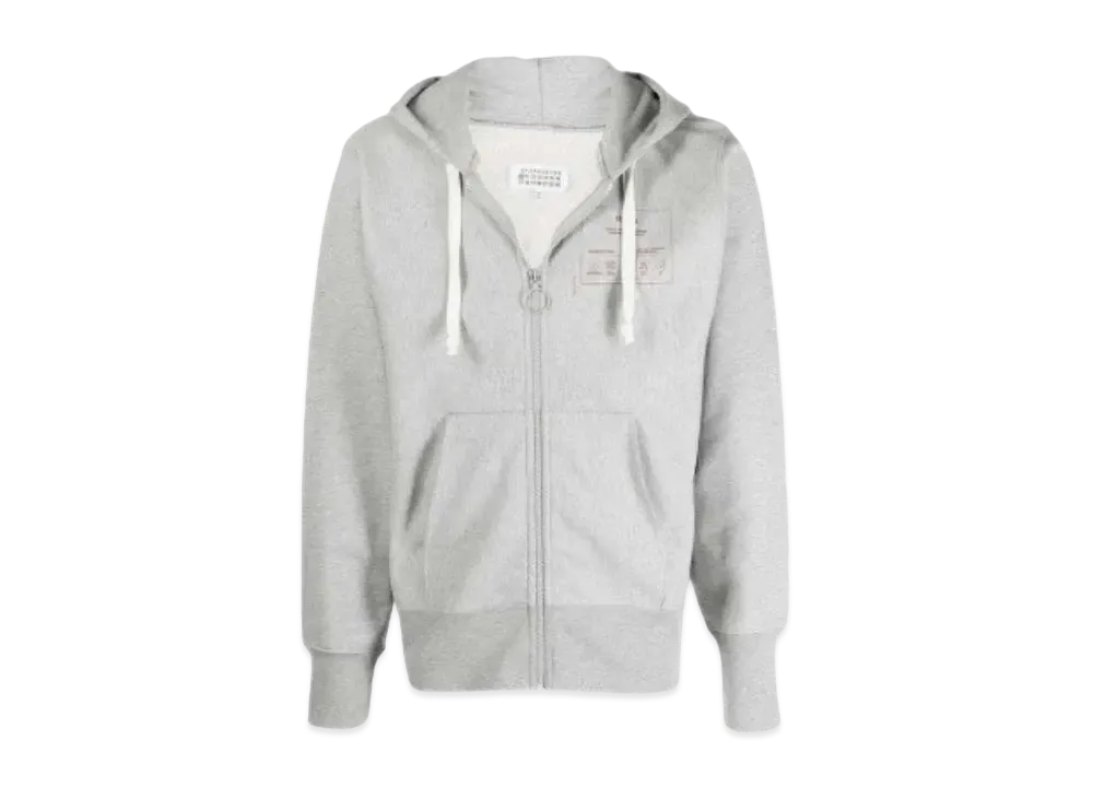 Maison Margiela Icon Zip Up Hoodie "Gray"