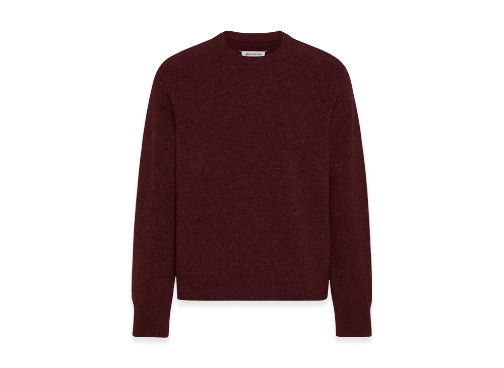 Maison Margiela Men's Washed Lambswool Sweater "Bordeaux"