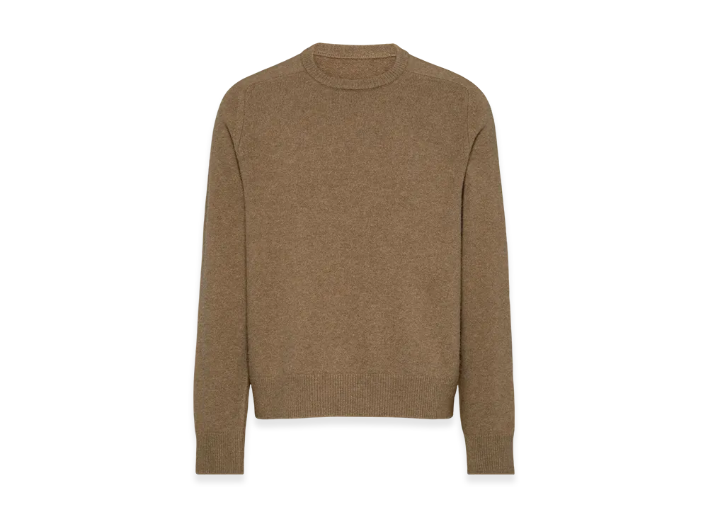 Maison Margiela Men's Washed Lambswool Sweater "Pink Beige"