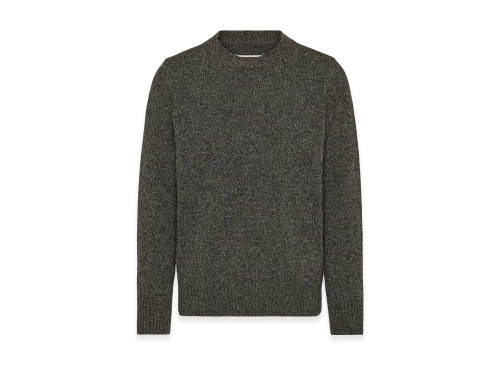 Maison Margiela Men's Shetland Wool Knit Sweater "Dark Gray"