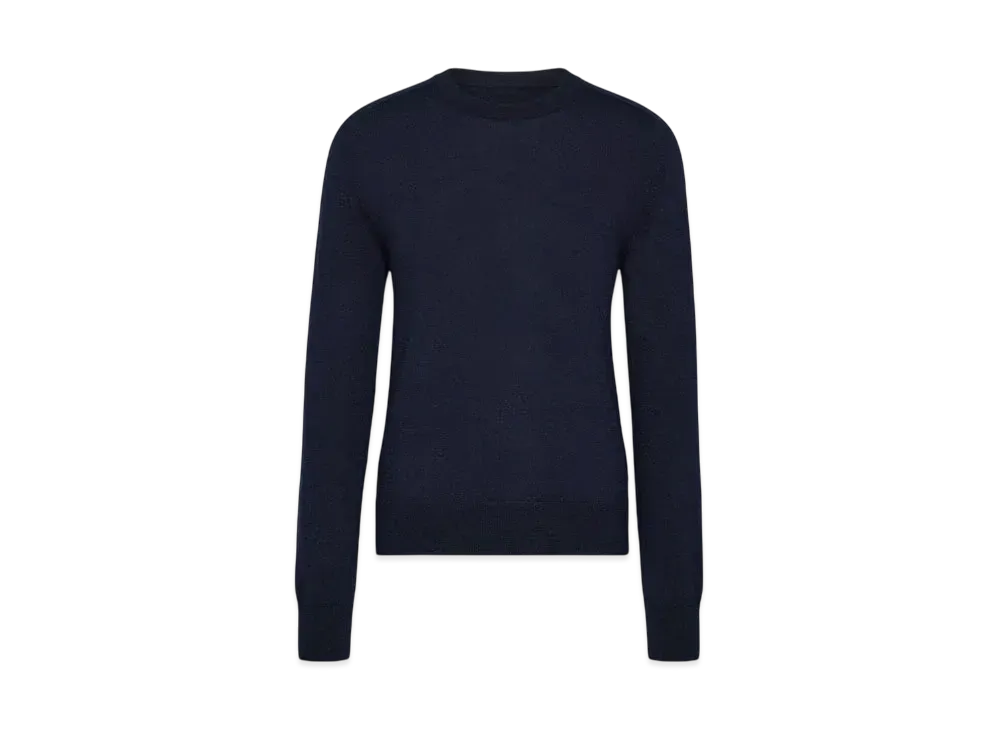 Maison Margiela Men's Elbow Patch Wool Sweater "Dark Blue"