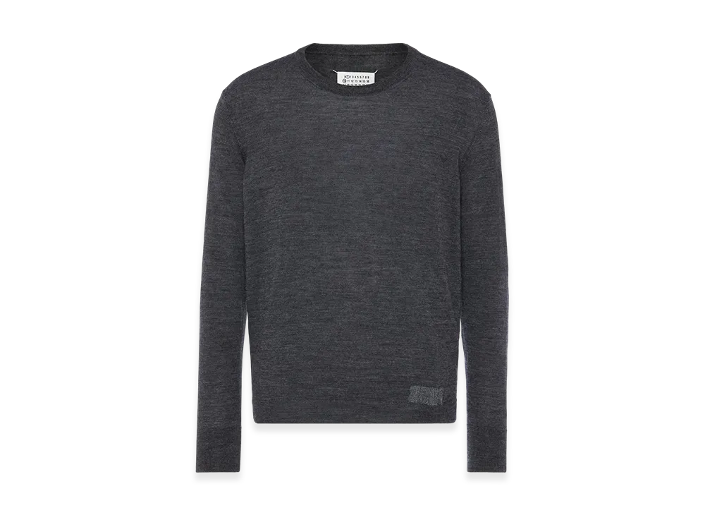 Maison Margiela Wool Blend Patch Sweater "Gray"