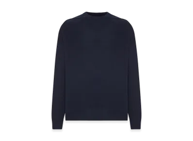 Maison Margiela Crewneck Sweater In Virgin Wool "Blue"