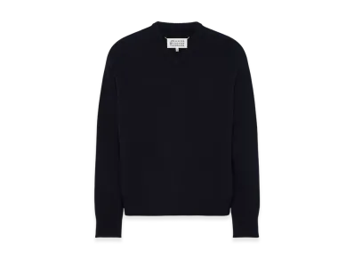 Maison Margiela Men's Washed Lambswool Roll Neck Sweater "Navy"