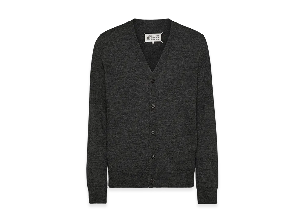 Maison Margiela Men's Elbow Patch Cardigan "Charcoal"