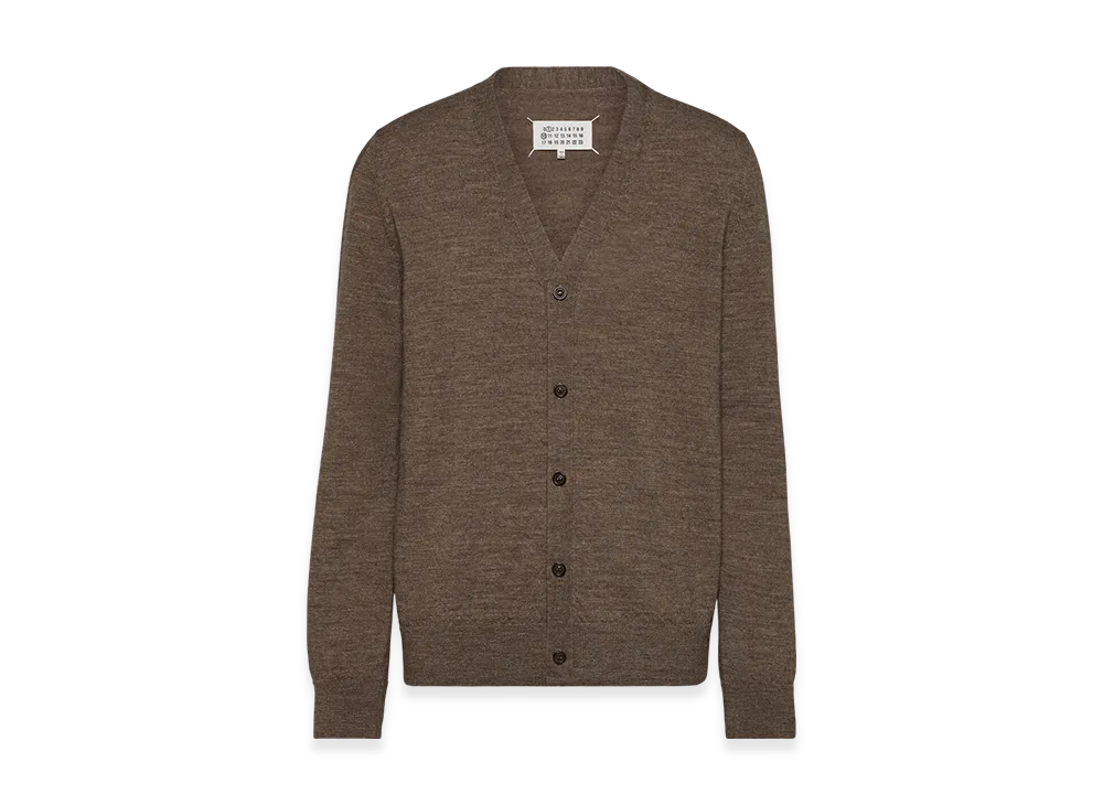 Maison Margiela Men's Elbow Patch Cardigan "Walnut"