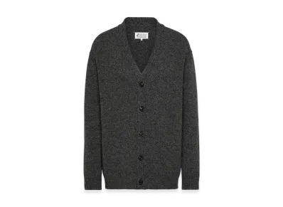 Maison Margiela Men's Shetland Wool Knit Cardigan "Dark Gray"
