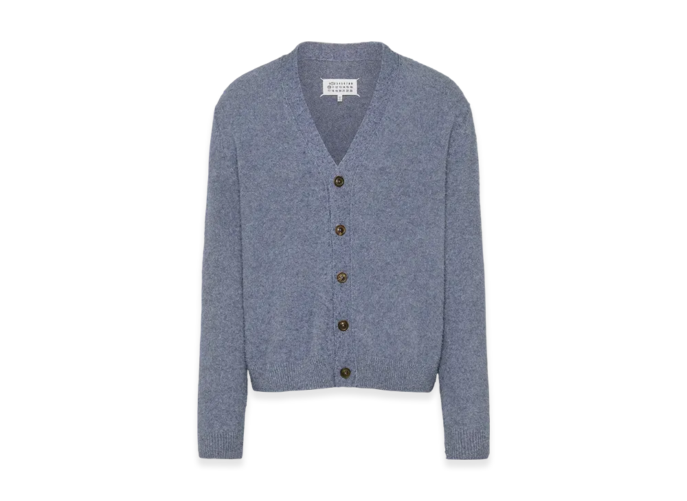 Maison Margiela Men's Pilling Knit Cardigan "Blue Jeans"