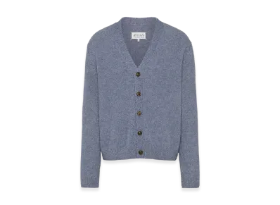 Maison Margiela Men's Pilling Knit Cardigan "Blue Jeans"