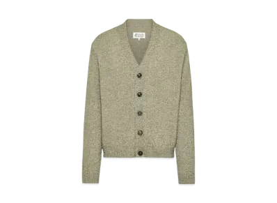 Maison Margiela Men's Pilling Knitwear Cardigan "Sage Green"