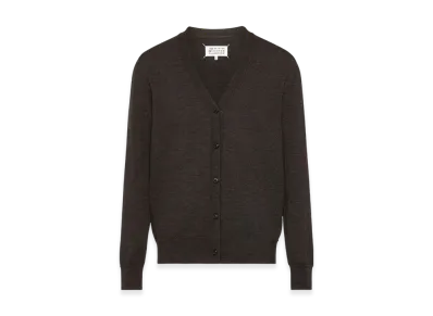 Maison Margiela Men's Elbow Patch Wool Cardigan "Brown"